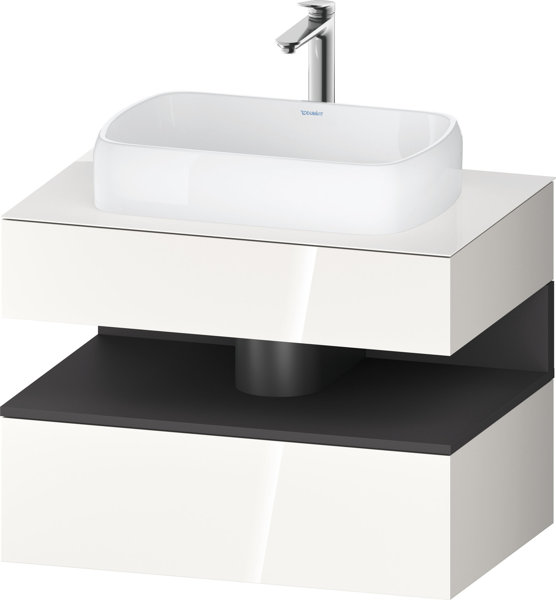 Duravit Qatego console washbasin base, 1 drawer, 1 drawer, cutout center, 800x550x600mm, niche graph...