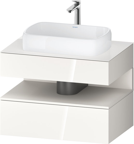 Duravit Qatego console washbasin base, 1 drawer, 1 drawer, cutout center, 800x550x600mm, niche white supermatt, QA4730084