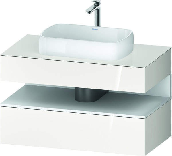 Duravit Qatego console washbasin base, 1 drawer, 1 drawer, cutout center, 1000x550x600mm, niche white matt, QA4731018