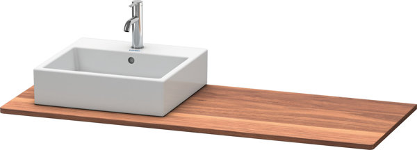 Duravit XSquare solid wood console 061G, 1400 x 550 mm, 1 cut-out left