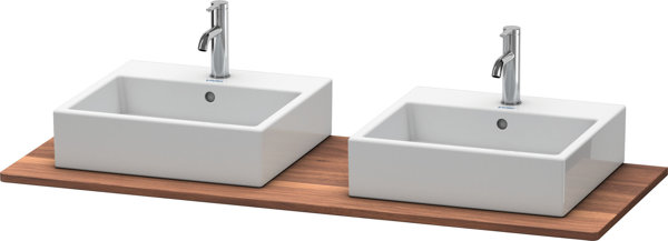 Duravit XSquare solid wood console 064G, 1400 x 550 mm, 2 cut-outs