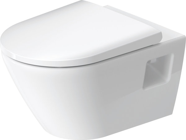 Duravit D-Neo wall-hung WC, washdown, rimless, horizontal outlet, 370x540x400mm, 257809