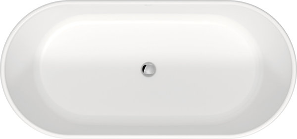 Duravit D-Neo freestanding bathtub with overflow, oval, mineral casting, 1600 x 750 mm, 7004770000000