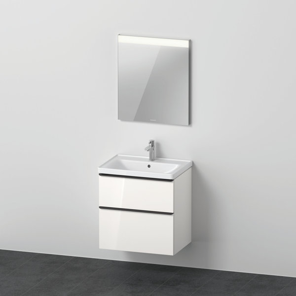 D-Neo furniture set, furniture washbasin with wall-mounted vanity unit and LED mirror, 650x2000mm, D...