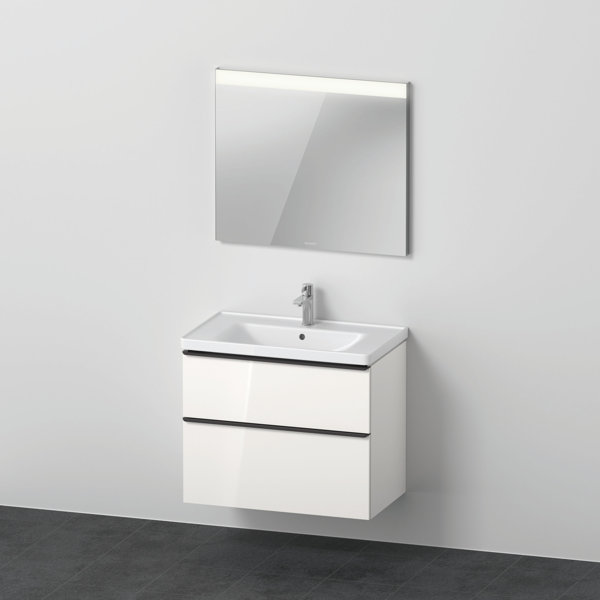 D-Neo furniture set, furniture washbasin with wall-mounted vanity unit and LED mirror, 800x2000mm, D...