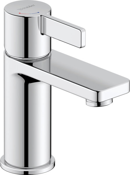 Duravit D-Neo single lever washbasin mixer S FreshStart, in middle position cold water, projection 9...