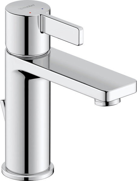 Duravit D-Neo single lever washbasin mixer M, projection 109 mm, with drain set, DE10200010