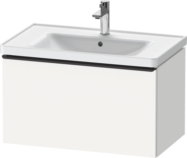 Duravit D-Neo, wall-mounted vanity unit, width 784 x depth 452mm, 1x pull-out, with handle, DE42550