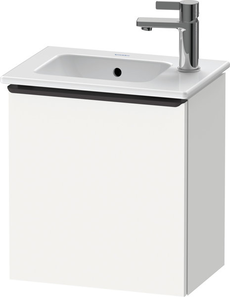 Duravit D-Neo, wall hung vanity unit, width 410 x depth 274mm, 1x door (stop left), with handle, DE4259L