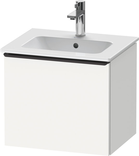 Duravit D-Neo, wall-mounted vanity unit, width 510 x depth 402mm, 1x pull-out, with handle, DE42600