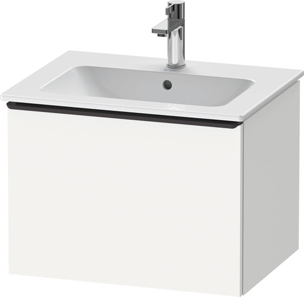 Duravit D-Neo, wall-mounted vanity unit, width 610 x depth 462mm, 1x pull-out, with handle, DE42610