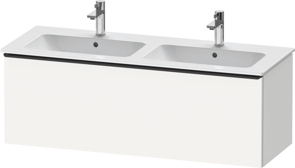 Duravit D-Neo, wall-mounted vanity unit, width 1280 x depth 462mm, 1x pull-out, with handle, DE42650