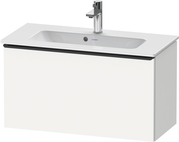 Duravit D-Neo, vanity unit wall-mounted Compact, width 810 x depth 372mm, 1x pull-out, with handle, DE42690