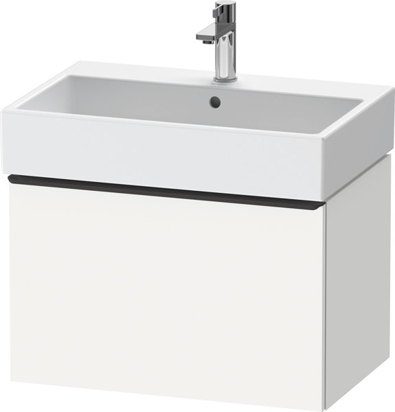 Duravit D-Neo, wall-mounted vanity unit, width 584 x depth 442mm, 1x pull-out, with handle, DE42720