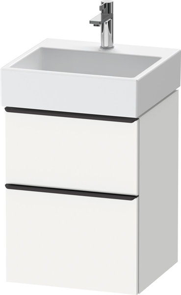 Duravit D-Neo, wall-mounted vanity unit, width 484 x depth 442mm, 1x drawer, 1x pull-out, with handle, DE43700