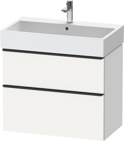 Duravit D-Neo, wall-mounted vanity unit, width 784 x depth 442mm, 1x drawer, 1x pull-out, with handle, DE43730