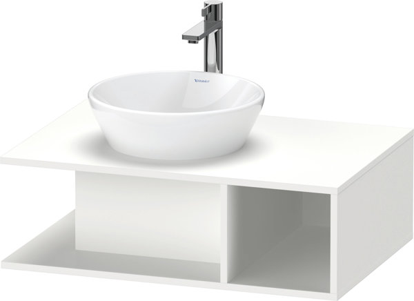 Duravit D-Neo, wall-mounted vanity unit, width 800 x depth 550mm, 1x open compartment on the right s...