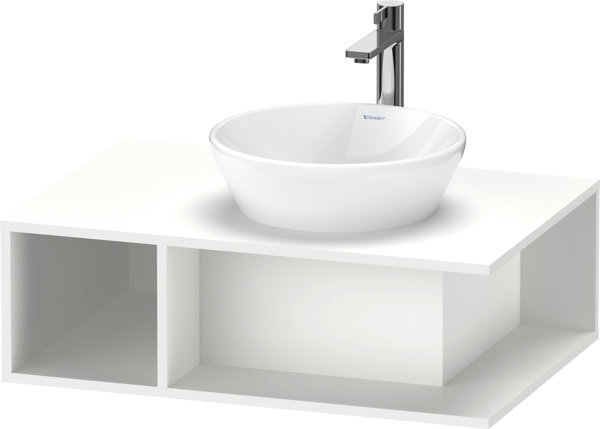 Duravit D-Neo, wall-mounted vanity unit, width 800 x depth 550mm, 1x open compartment on the left side, DE49580