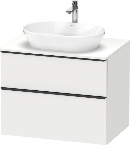 Duravit D-Neo, wall-mounted vanity unit, width 800 x depth 550mm, 2x drawers, with handle, DE49670