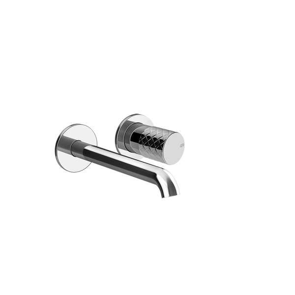 Gessi Habito finish-mount set single-lever basin mixer, without pop-up waste, projection 171-201mm, wall mounting, INTRECCIO, 70188