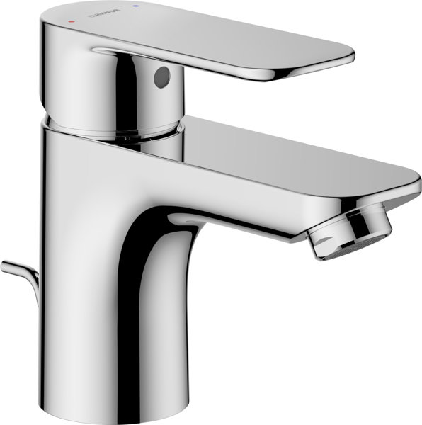 Hansa HANSABASIC basin mixer, projection 101 mm, with pull rod, chrome, 55402203