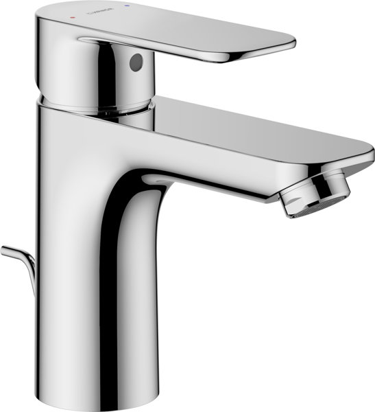 Hansa HANSABASIC XL basin mixer, 112 mm projection, with pull rod, chrome, 55502203