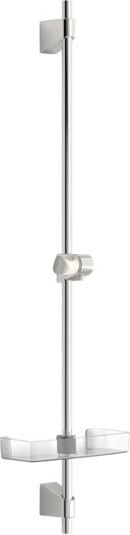 Hansa Hansabasicjet shower rod, length 960 mm, diameter 18 mm, soap dish, 44700300