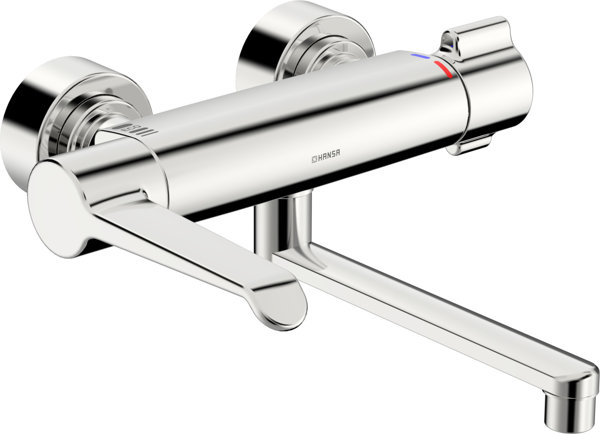 Hansa Hansaclinca Safety + basin mixer, 285 mm projection, operating lever long, chrome, 08805202