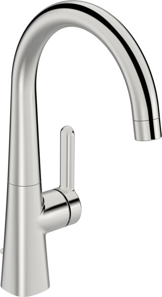 Hansa HANSADESIGNO Style basin mixer, 167mm projection, with drain set, 51032293