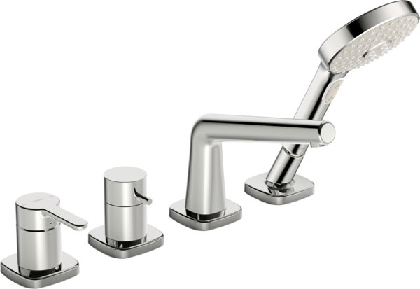 Hansa HANSADESIGNO Style ready-to-install set for bath/shower, 4-hole, projection: 189mm, 53122083