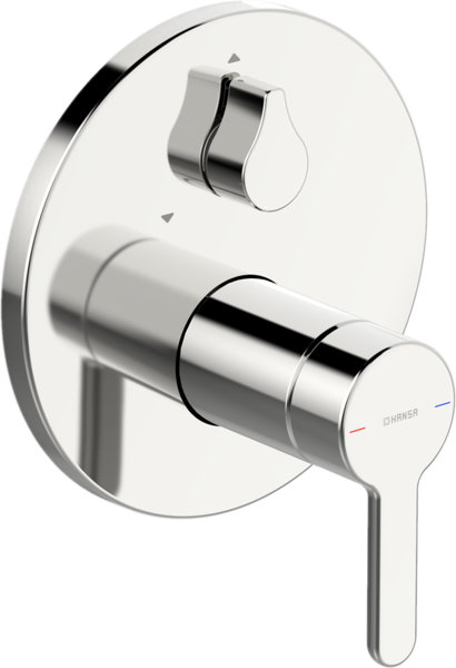 Hansa HANSADESIGNO Style bath and shower mixer, concealed, with backflow preventer, chrome, 81113563