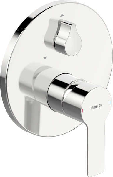 Hansa Hansaligna bath and shower mixer, ready-mounted set, with safety device, concealed, round rosette, 83853503