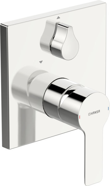 Hansa Hansaligna bath and shower mixer, ready-mounted set, with safety device, concealed, square ros...