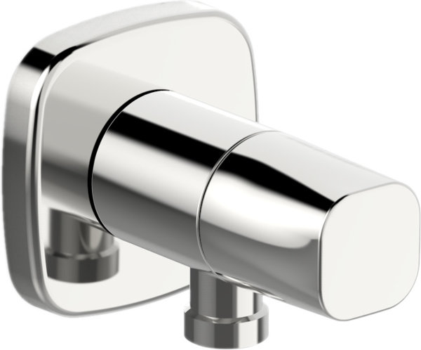 Hansa wall connection elbow, soft edge, 75x75 mm, chrome, 51570183