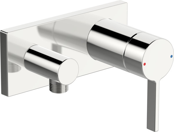 Hansa Hansaloft shower fitting, ready-mounted set, concealed, safety device, projection 60mm, chrome...