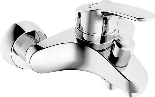 Hansa HANSAMIX bath and shower mixer, 162 mm projection, chrome, 01742183