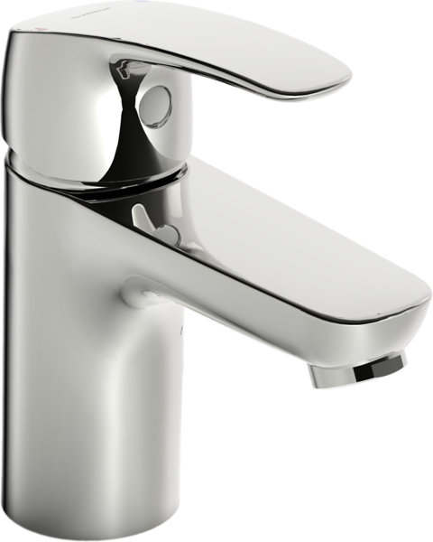 Hansa HANSAPINTO basin mixer, without drain set, projection 107 mm, 45062283