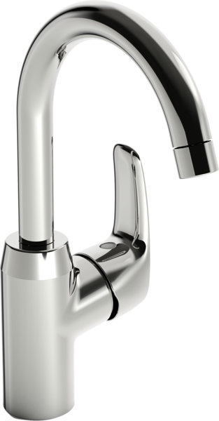 Hansa HANSAPINTO basin mixer, without drain set, projection 148 mm, 45092283