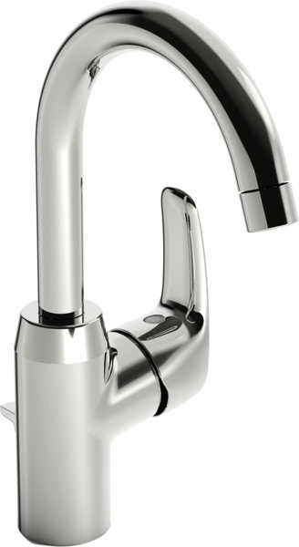 Hansa HANSAPINTO basin mixer, with drain set, projection 148 mm, 45102283