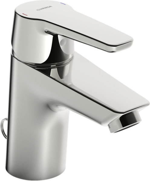 Hansa HANSAPOLO single-lever basin mixer, chain bracket with chain, without drain set, projection 10...