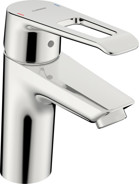 Hansa HANSAPOLO single lever basin mixer, chain holder without chain, projection 110mm, 515022930005