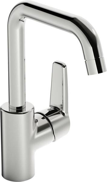 Hansa HANSAPOLO single lever basin mixer, without pop-up waste, 152mm projection, 51531193