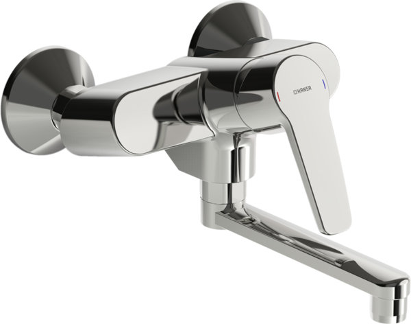 Hansa HANSAPOLO single lever basin mixer, Thermo Cool, projection 234mm, 51612193