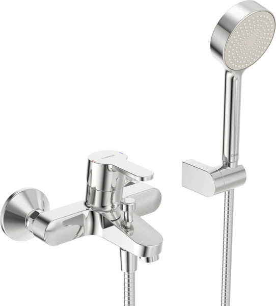 Hansa Hansaprimo bath and shower mixer, with hand shower, with safety device, projection: 155mm, 4944210300003