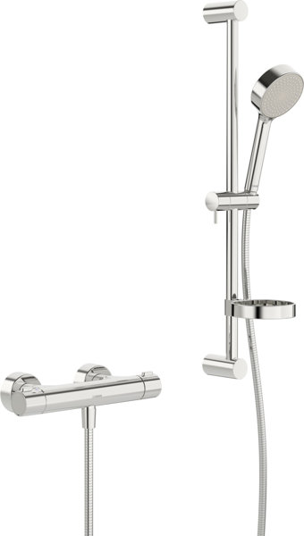 Hansa Hansaprisma shower mixer, coolable, hand shower sizes, 95 mm, eco function, 1-jet, 48080121