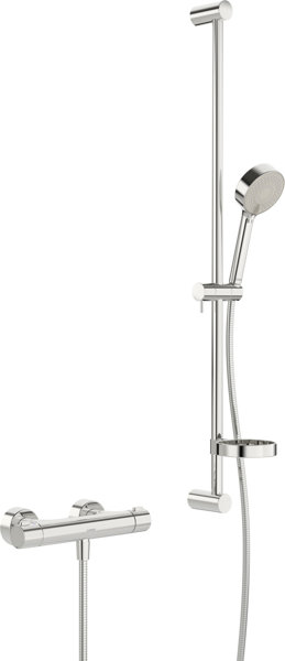 Hansa Hansaprisma shower mixer, coolable, hand shower sizes, 95 mm, Eco function, 3-jet, 48080131