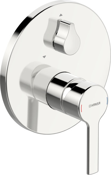 Hansa Hansaronda bath and shower mixer, ready-mounted set, with safety device, concealed, round rose...