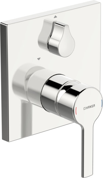 Hansa Hansaronda bath and shower mixer, ready-mounted set, with safety device, concealed, square ros...