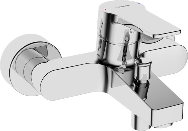 Hansa Hansatwist bath and shower mixer, with safety device, projection: 162 mm, 0974218