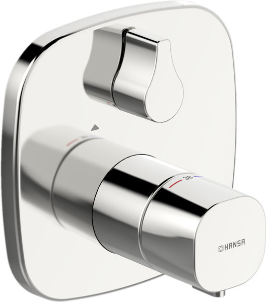 Hansa Hansaliving shower fitting, ready-mounted set, thermostat, concealed, soft edge, 81139572